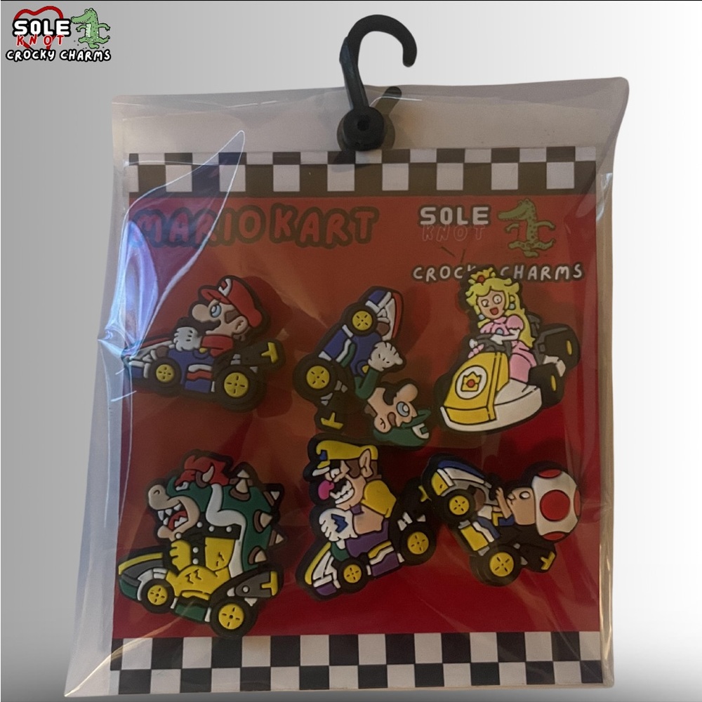 Super Mario Mario kart Nintendo shoe charms fits all croc